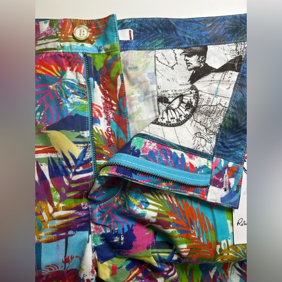 NWT Robert Graham Men Floral Tropical Print Costas Shorts Pant $148 Size 38 - Picture 8 of 11